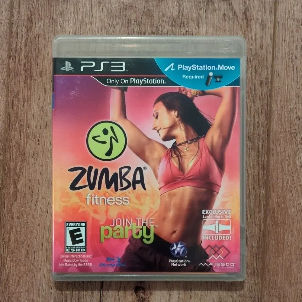 Sony PS3 2 Move &  2 Navigation Controllers, 4 Games, Eye Camera, Zumba Vest